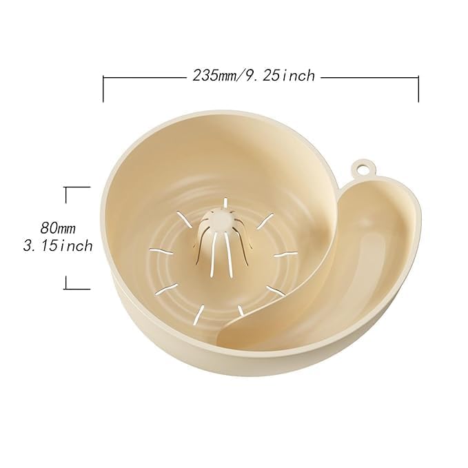 Snail-Shaped Automatic Vegetable & Fruit Washing Basket | 2-in-1 Rotating Wash & Drain Bowl (Water-Powered, Hands-Free)