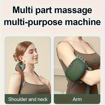 Wireless Heated Neck & Back Massager | 4D Deep Tissue Shiatsu with Heat