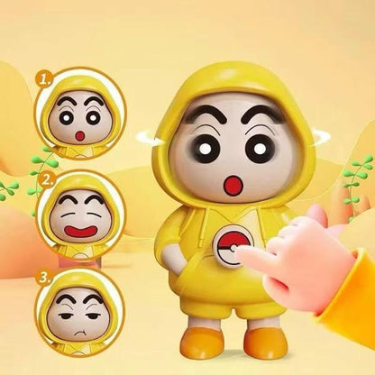Face-Changing Shinchan Keychain – 3 Expressions Cute Cartoon Figure | Bag, Bike & Car Key Holder | Fun Gift for Kids & Adults