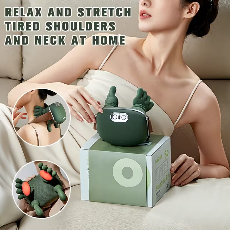 Wireless Heated Neck & Back Massager | 4D Deep Tissue Shiatsu with Heat