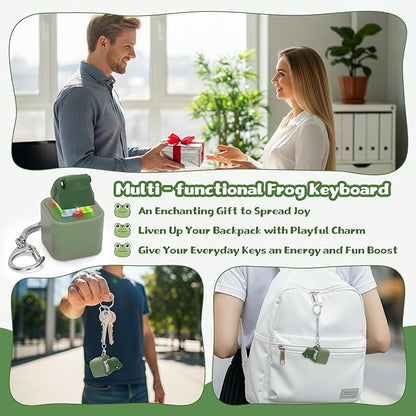 Funny Croaking Frog Clicker Keychain – Rechargeable Fidget Toy with LED Light (Stress Relief)
