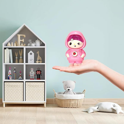 Cute Kitty Face-Changing Keychain – 3 Expressions Pink Cartoon Figure | Bag, Bike & Car Key Holder Gift for Kids & Teens