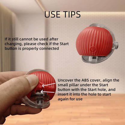 Smart Interactive Rolling Pet Ball – Auto-Moving LED Cat & Dog Toy | 360° Obstacle Avoidance, 3 Speed Modes, USB Rechargeable, Chirping Sound Play Ball