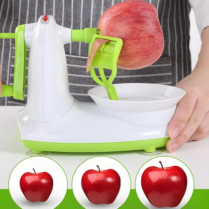 3-in-1 Apple Peeler, Slicer & Corer Machine | Stainless Steel Blades, Suction Base, Fast Fruit & Vegetable Cutter
