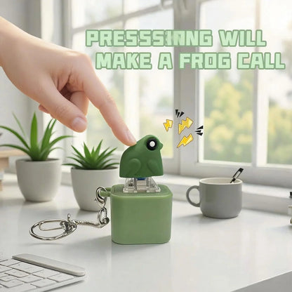 Funny Croaking Frog Clicker Keychain – Rechargeable Fidget Toy with LED Light (Stress Relief)