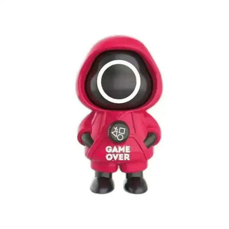 Squid Game Face-Changing Keychain – 3 Expressions | Cute Masked Guard Key Holder | Bag, Bike & Car Charm | Fun Gift for Fans